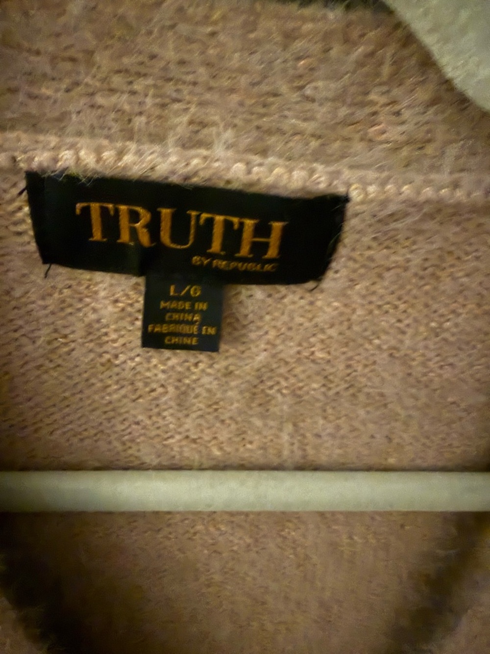 TRUTH Light Pink Textured Knit Sweater
